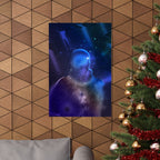 Figure in Space Poster - Cosmic Silhouette Art Print