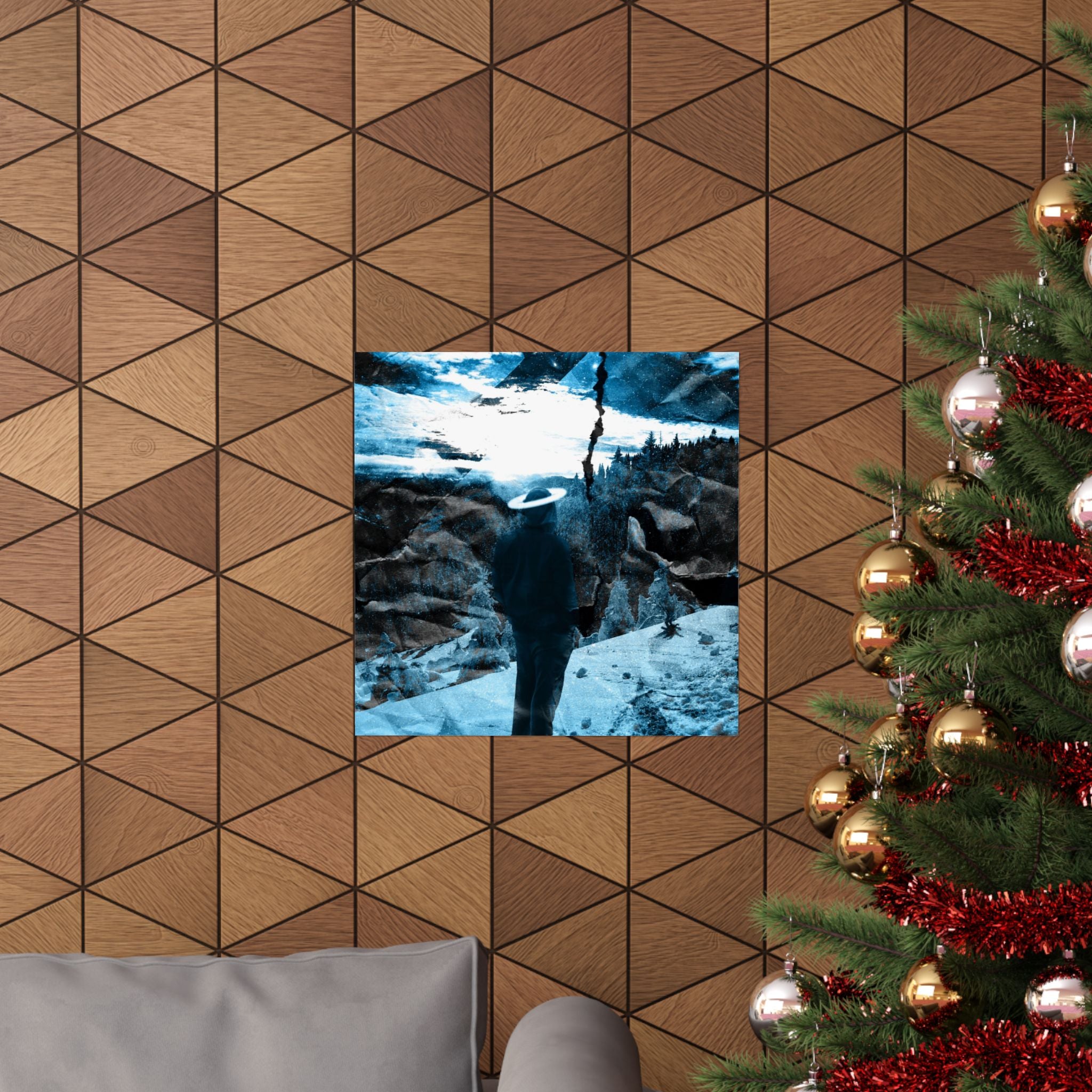 Winter Aurora Light - Torn Appart Matte Poster Print