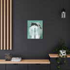 Laser Cat Canvas Wall Art - Funny Sci-Fi Space Feline Decor