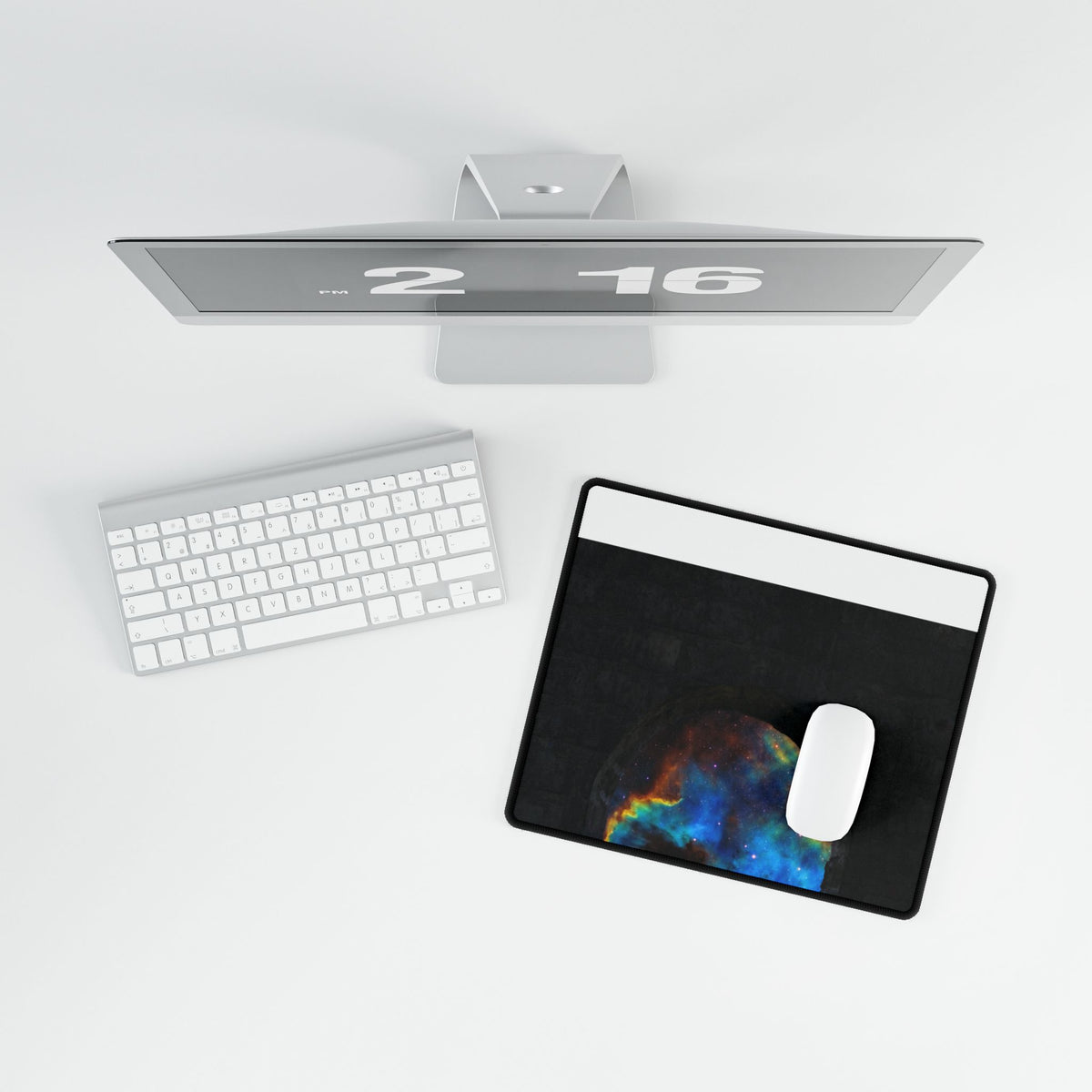 Stellar Castle Window Desk Mat - Galaxy Cosmos Mouse Pad