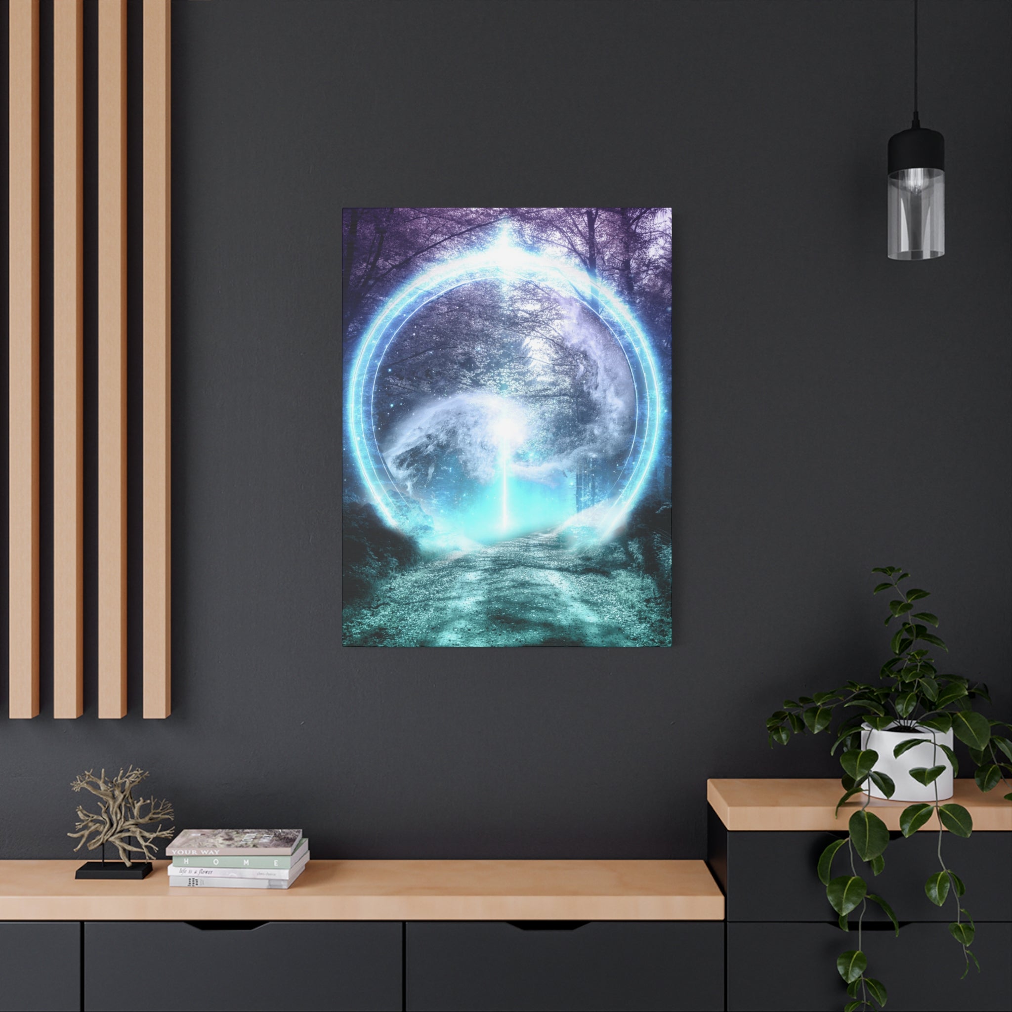 Lost Forest Magic Portal Canvas Wall Art - Mystical Fantasy Forest Decor