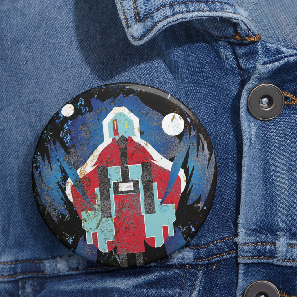 Scratch Abstract Pin - Grunge Texture Art Button