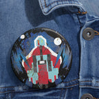Scratch Abstract Pin - Grunge Texture Art Button