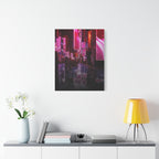 Japanese City Punk FX.3 Canvas Wall Art - Cyberpunk Tokyo Street Decor