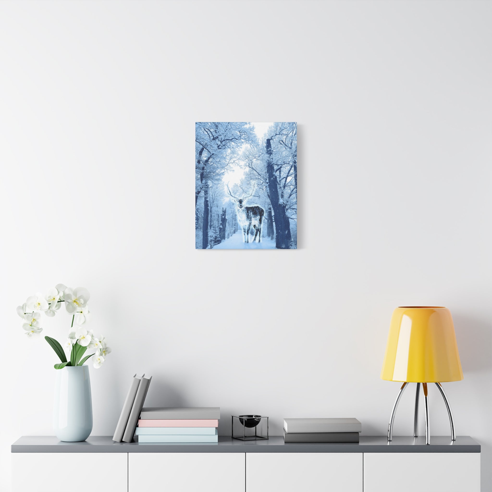 Cosmic Deer Canvas Wall Art - Celestial Animal Decor