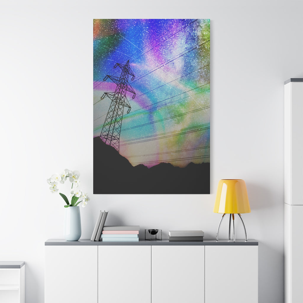 Solar Storm Canvas Wall Art - Vibrant Abstract Nebula Decor