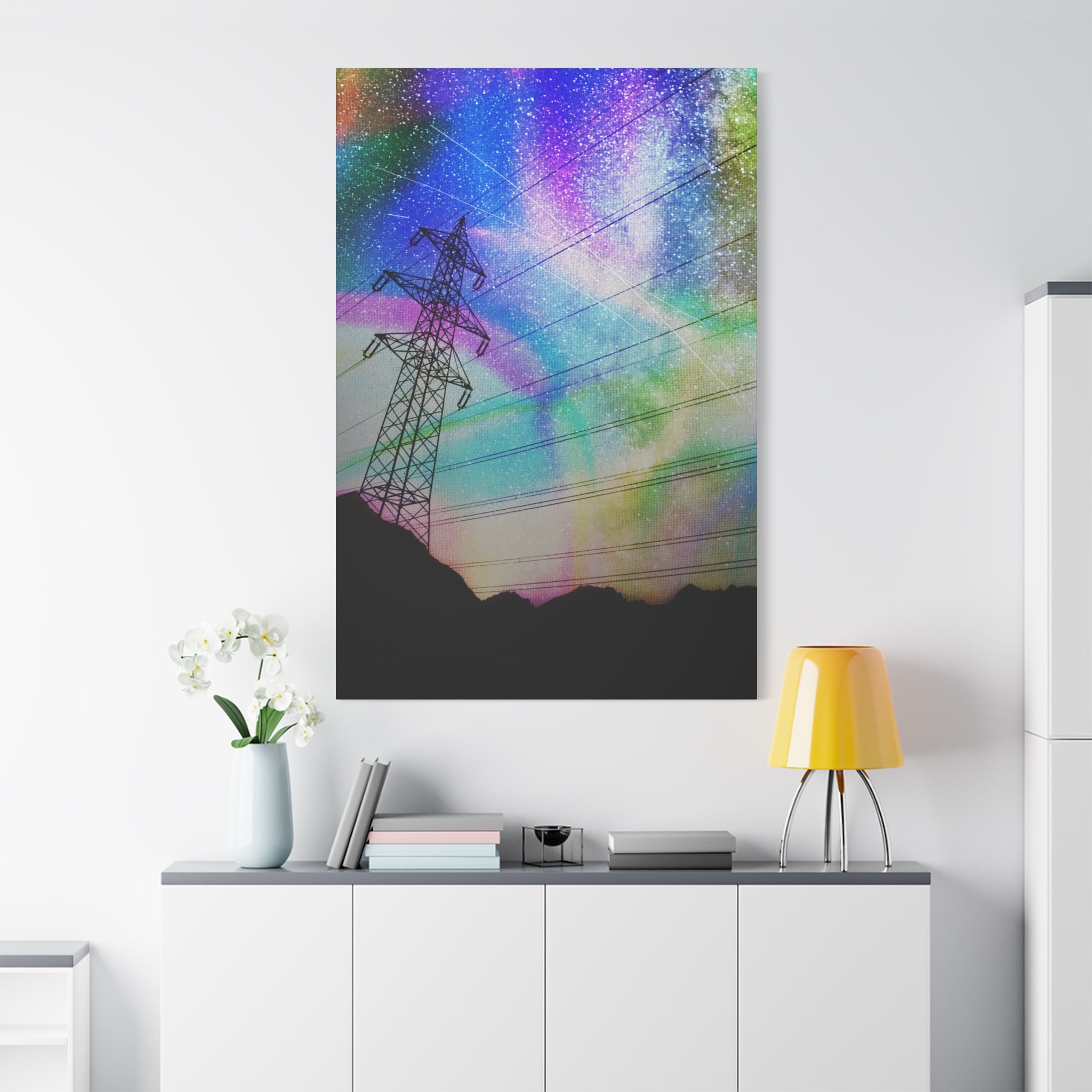 Solar Storm Canvas Wall Art - Vibrant Abstract Nebula Decor