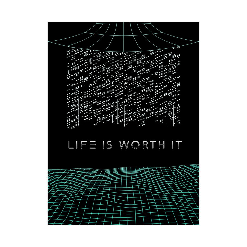 Life Is Worth It Poster - Modern Symbolic Art Print