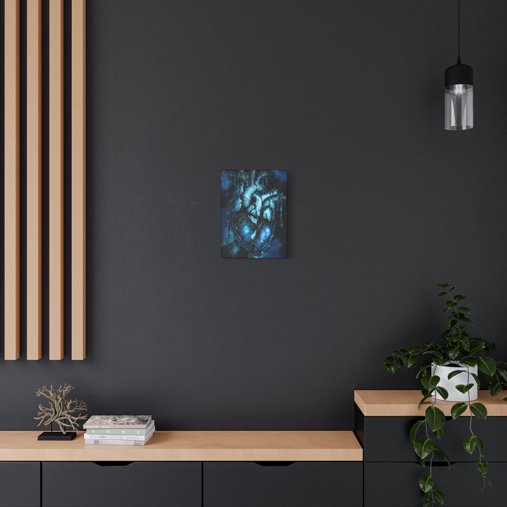 Galaxy Heart Canvas Wall Art - Cosmic Anatomical Space Love Decor