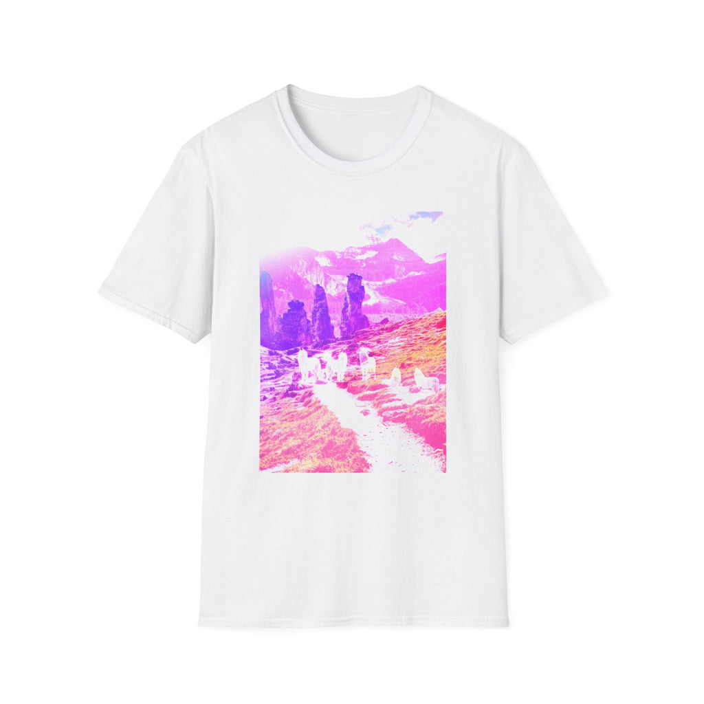 Spirit Wolf Mountain Path Graphic Tee - Group Wolves Mountain Shirt