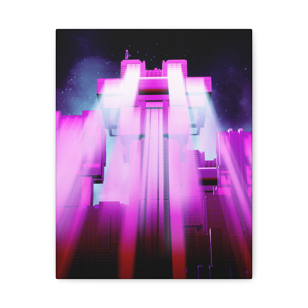 The City of Lights Vibrant Cityscape Canvas Art | Modern Neon Urban Skyline Wall Decor