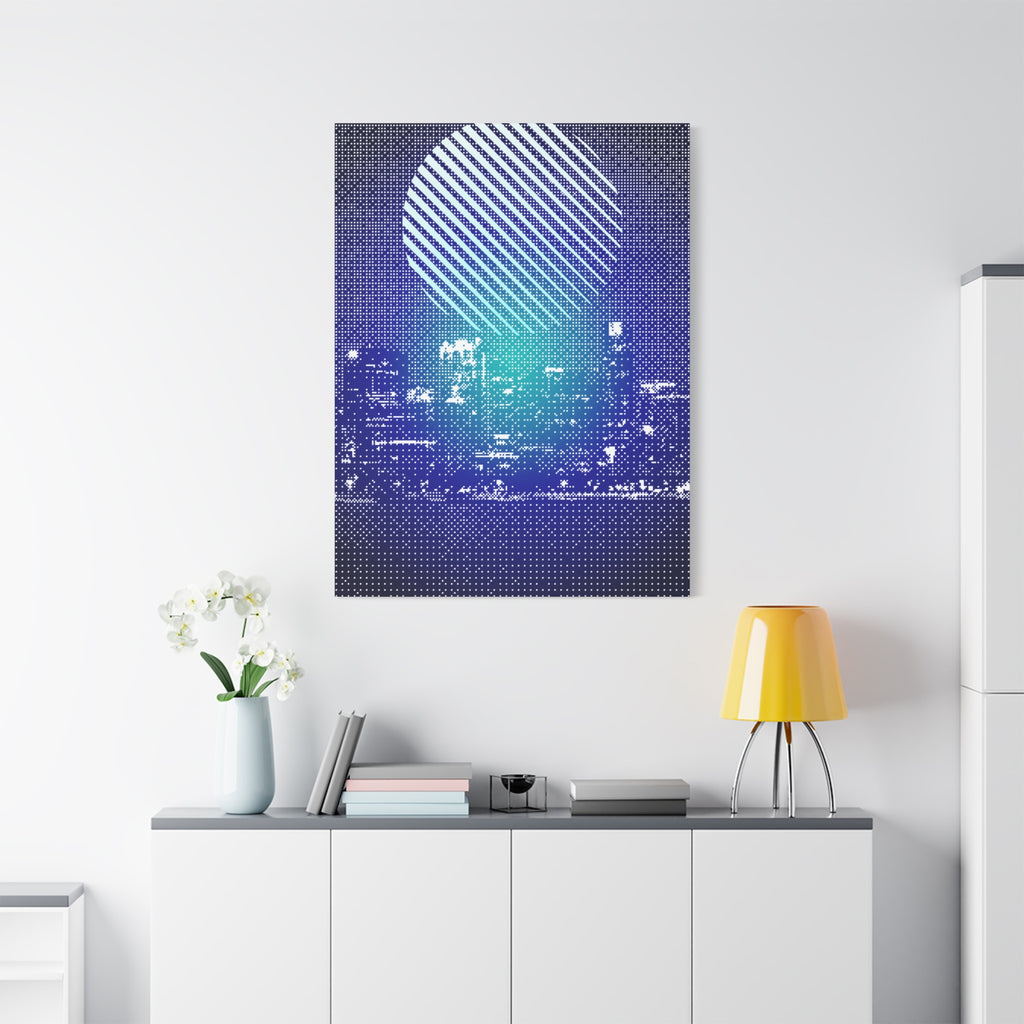 Chicago Skyline Watercolor Canvas Wall Art - Windy City Decor