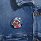 Scratch Abstract Pin - Grunge Texture Art Button