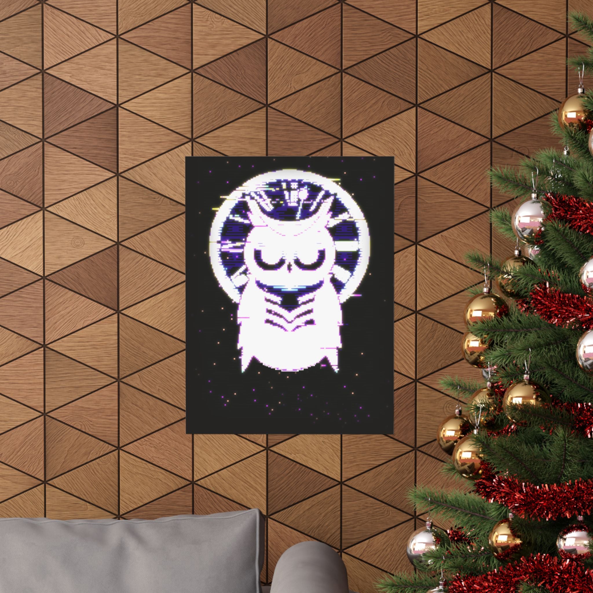 Owl of Time Poster - Surreal Clock Owl Art Print