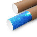 Blue Fox in Space Poster - Celestial Animal Art Print