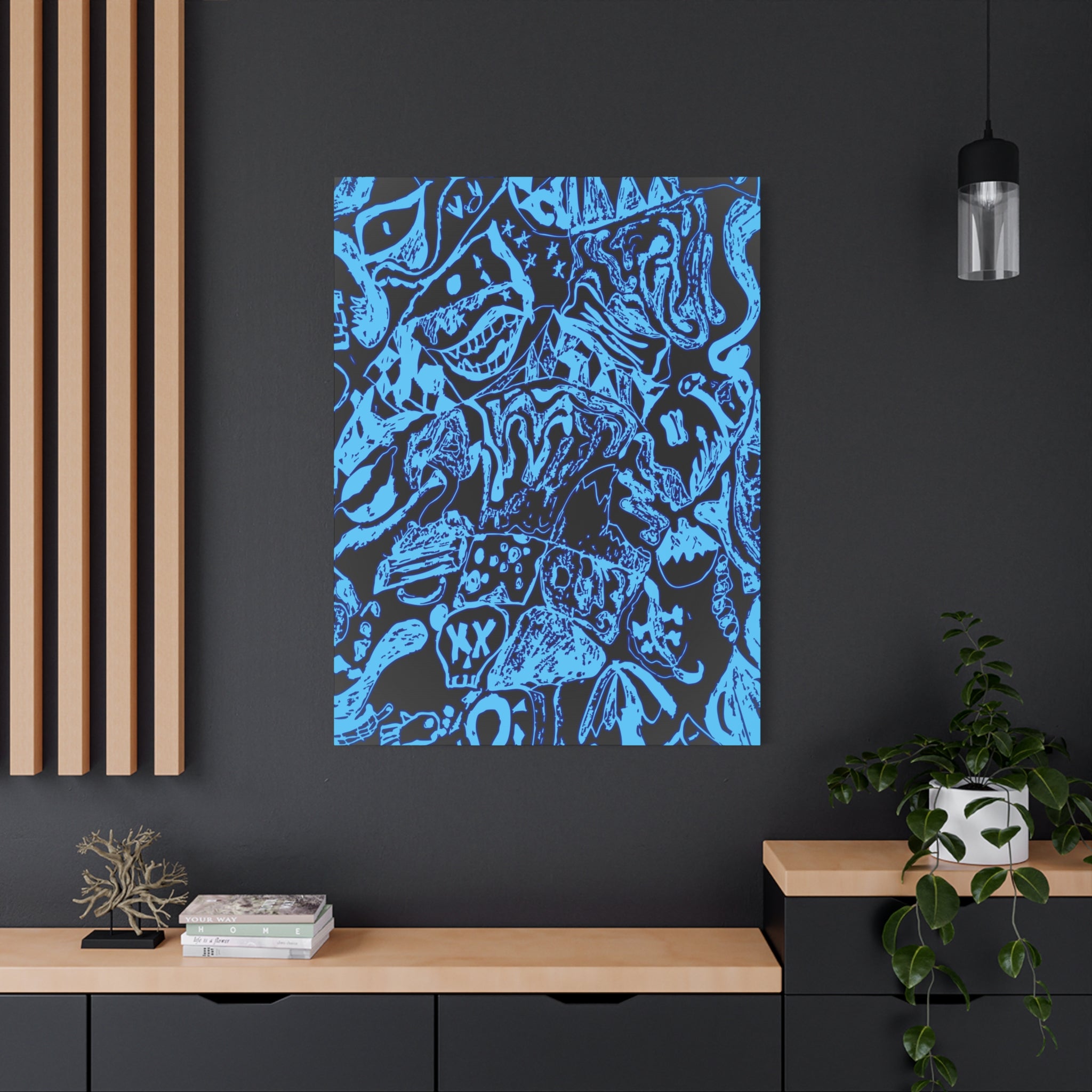 Doodles of a Lost Mind Canvas Art - Psychedelic Abstract Mindscape