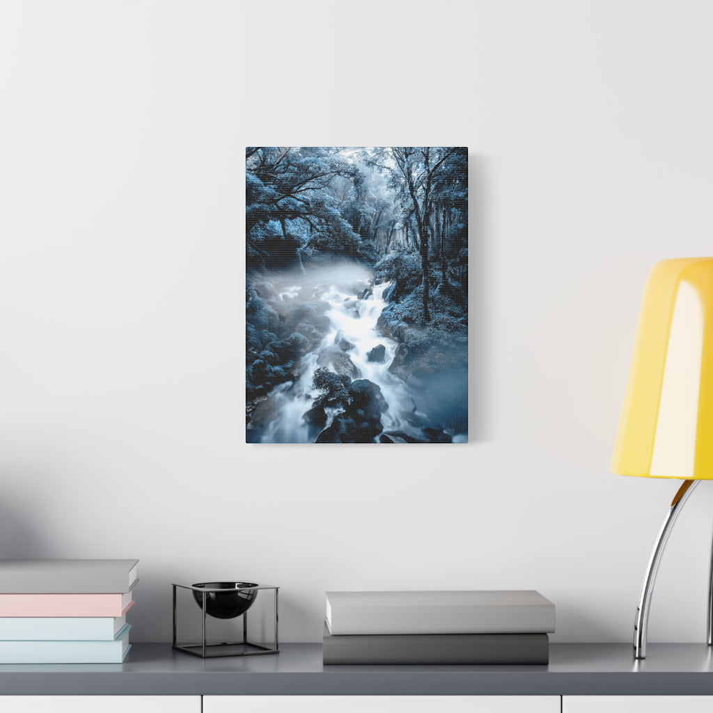 Frozen Forest Canvas Wall Art - Winter Wonderland Nature Decor