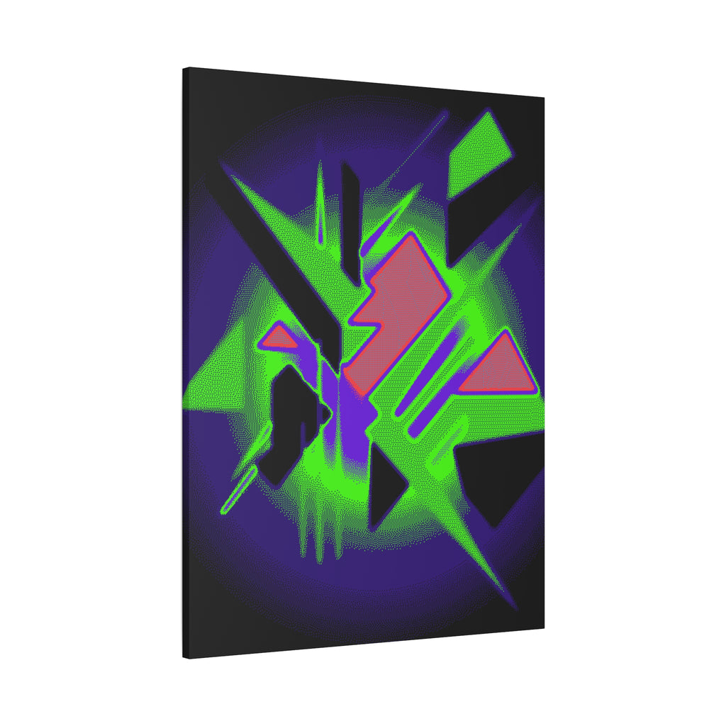 90s Paranoia Canvas Wall Art - Grunge Glitch Trippy Decor