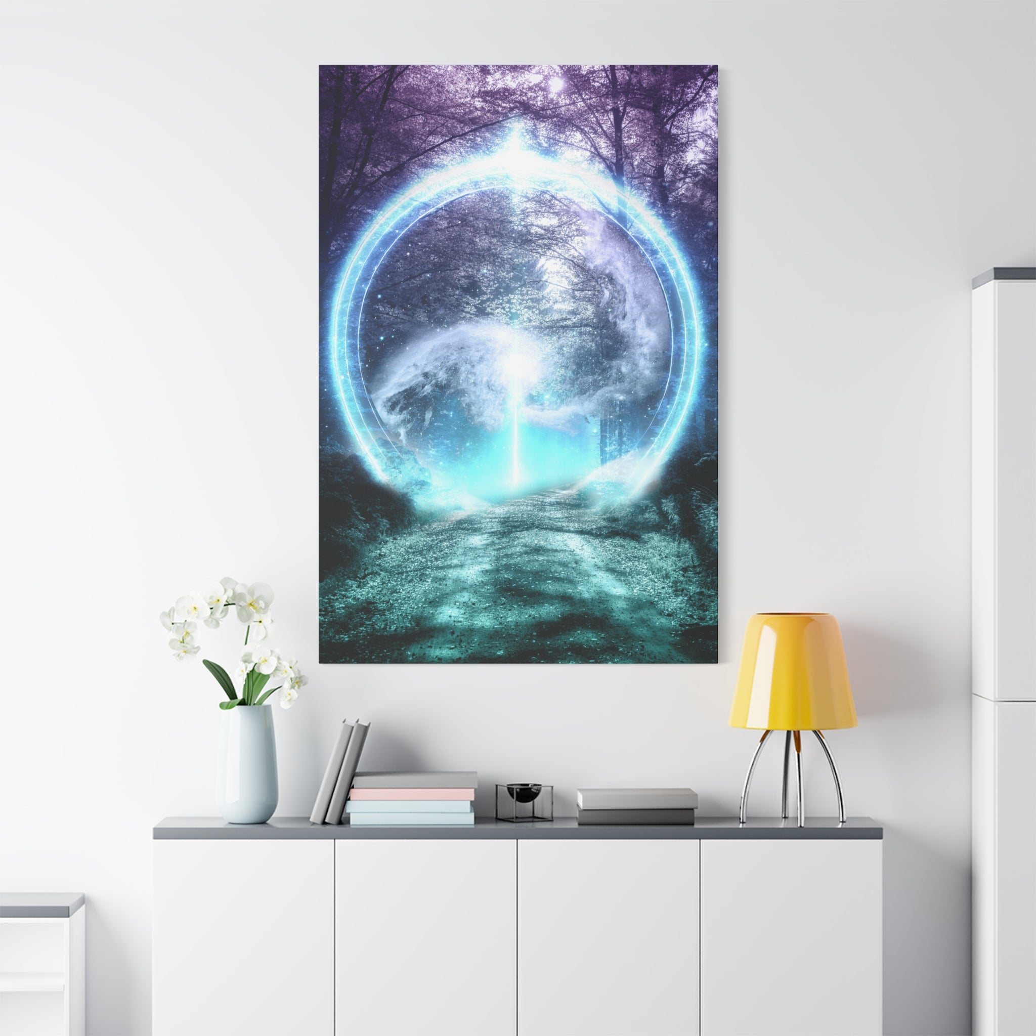 Lost Forest Magic Portal Canvas Wall Art - Mystical Fantasy Forest Decor