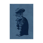 Grey Tabby in a Sunhat Poster - Cute Cat Art Print