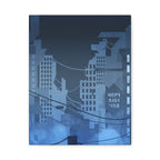 City Lights Nightscape Canvas Wall Art - Luminous Skyline Decor