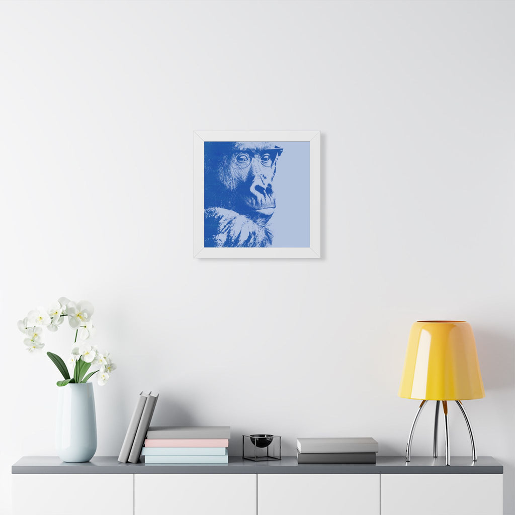 Educated Gorilla Framed Poster - Abstract Primate Wall Art