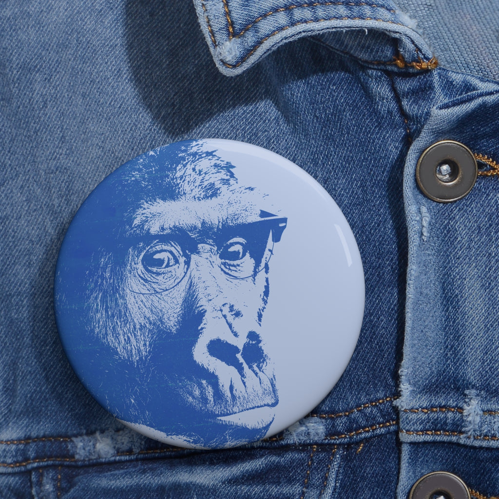 Educated Gorilla Pin - Reading Book Art Button