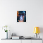 Space Lizards Framed Poster - Lizard Ufo Wall Art