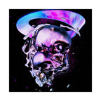 Melted Skeleton Skulls Poster Print - Gothic Cosmic Skull Art