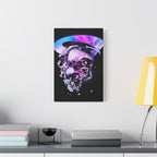 Melted Skeleton Skulls Canvas Wall Art - Gothic Cosmic Skull Decor