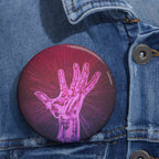 Hand of the Stars Pin - Celestial Space Art Button