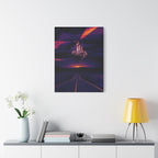 Abandoned City Canvas Wall Art - Sci-Fi Desert Ruins Decor