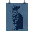 Grey Tabby in a Sunhat Poster - Cute Cat Art Print