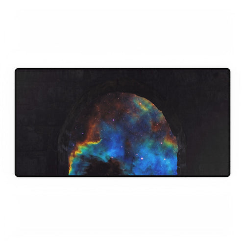 Stellar Castle Window Desk Mat - Galaxy Cosmos Mouse Pad