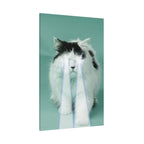 Laser Cat Canvas Wall Art - Funny Sci-Fi Space Feline Decor