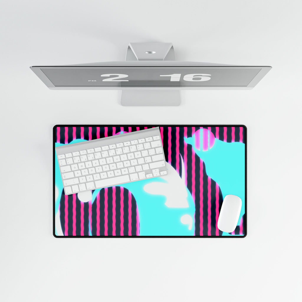 Glow Up Crt Art 0002 Layer 7 Desk Mat - Up 7 Mouse Pad
