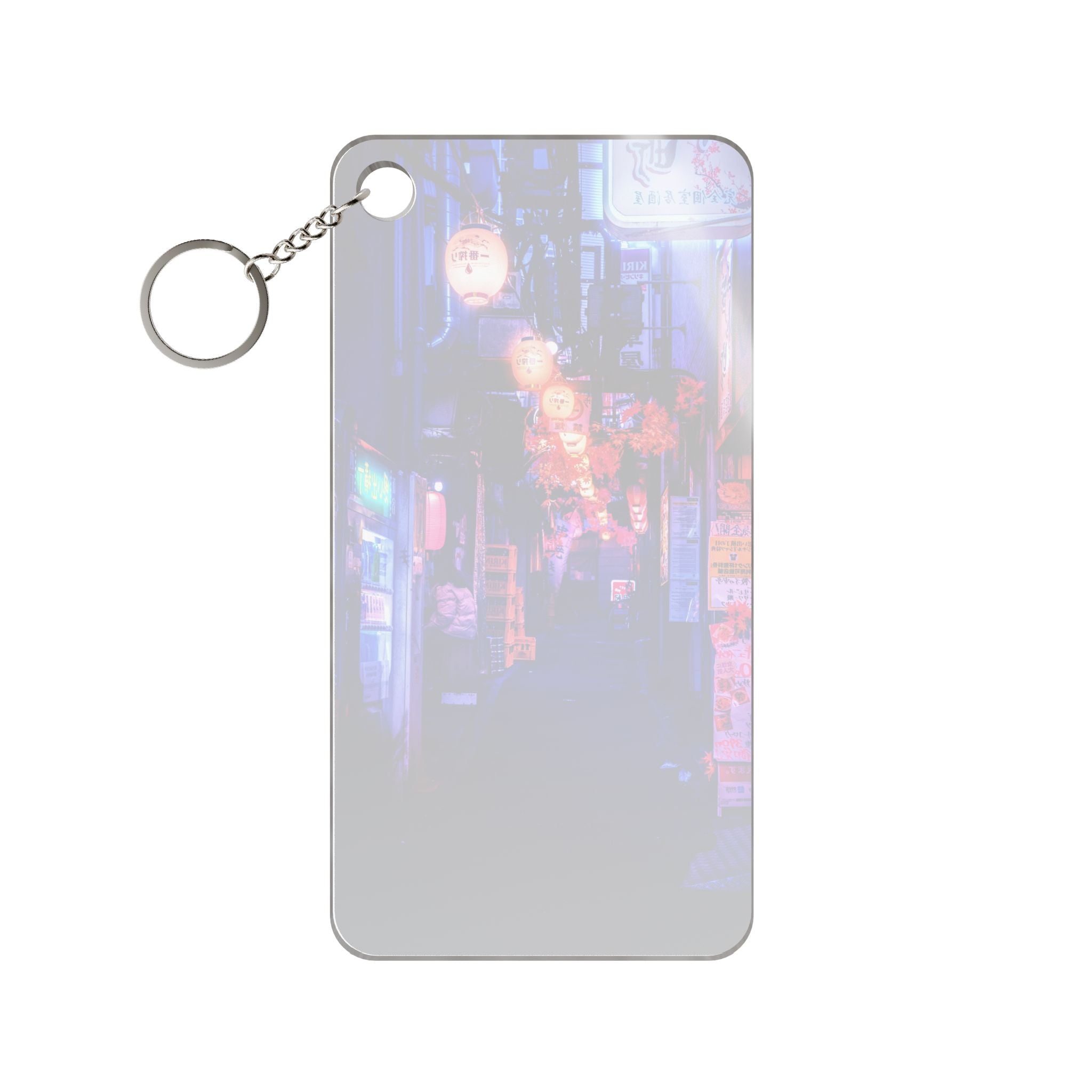 Japanese City Punk FX Keychain - Neon Alley Acrylic Charm