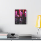 Japanese City Punk FX.3 Canvas Wall Art - Cyberpunk Tokyo Street Decor