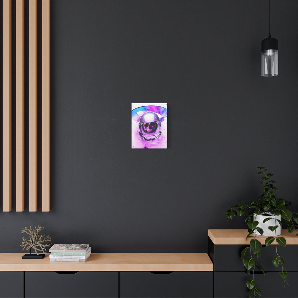 Astronaut Skeleton Skull Canvas Wall Art - Dark Space Skull Decor