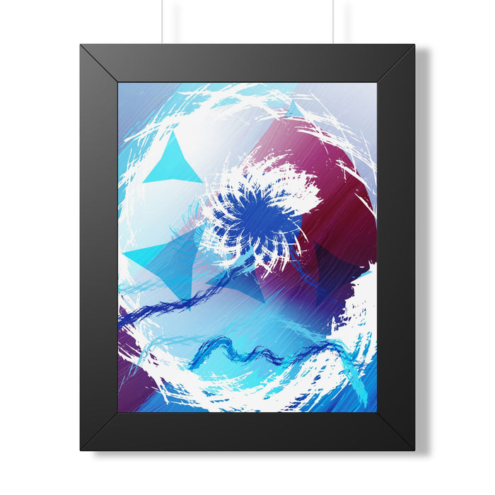 Geometry Portal Framed Poster - Modern Abstract Sci-Fi Wall Art