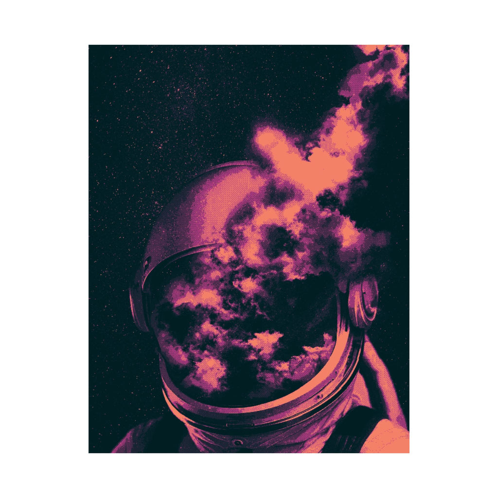 Vapor Astronaut In The Clouds Matte Poster Print