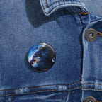Space Sunrise Pin - Cosmic Nebula Art Button